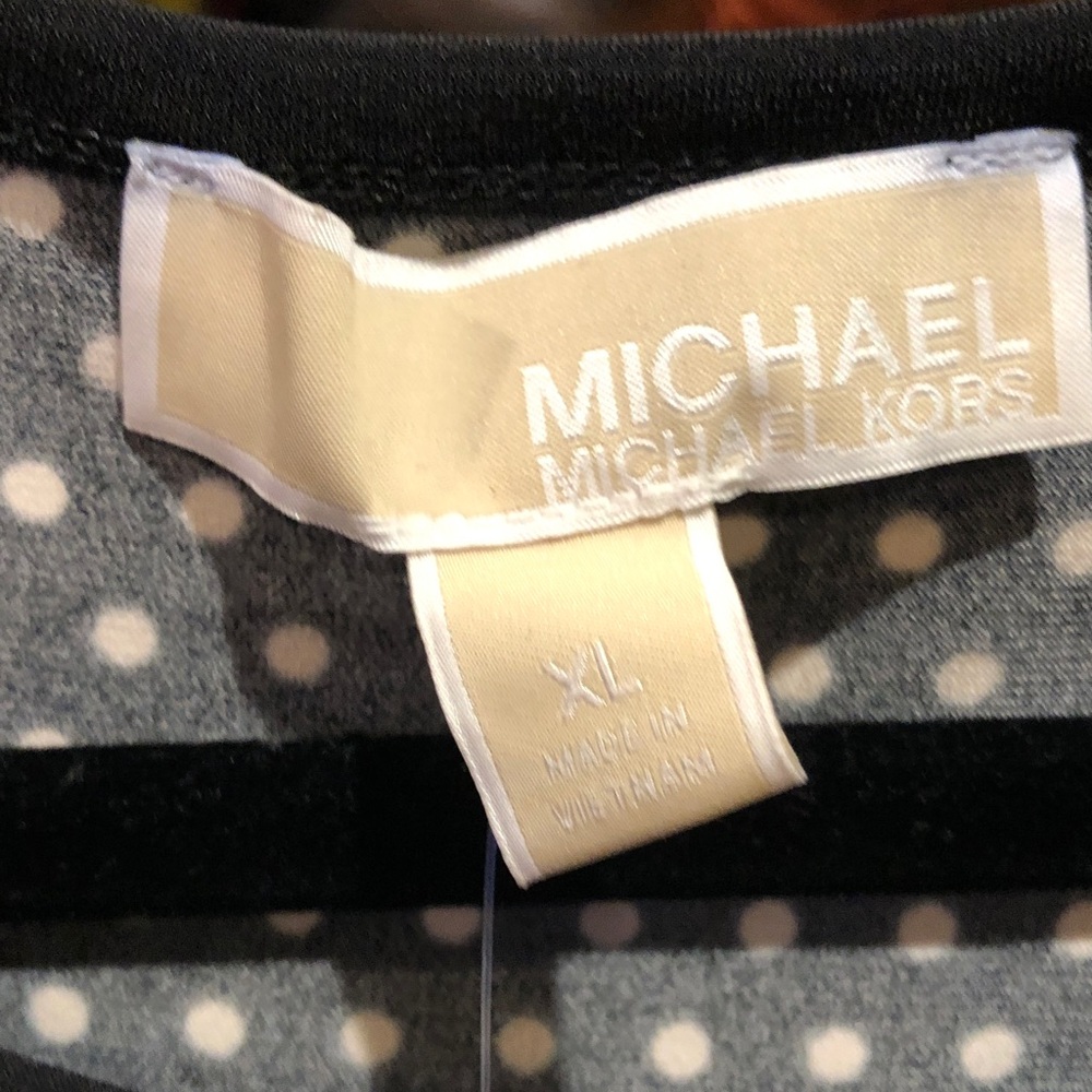 New with tag. Michael Michael Kors Black Dress with White Polka Dots - Picture 3 of 9